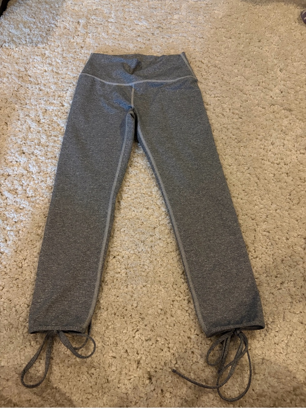 aerie Heather Gray Tie-Hem Leggings